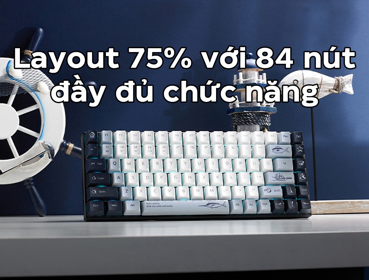 Bàn phím cơ không dây Rapoo MT510PRO Blue light (USB+ Wireless)