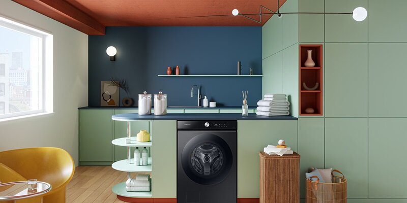 máy giặt sấy Samsung Inverter 21 Kg WD21B6400KV/SV thiết kế