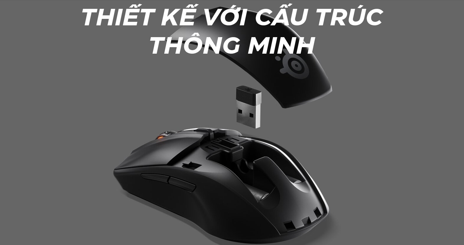 Chuột không dây Steelseries Rival 3 Wireless (USB/Đen) (62521)5