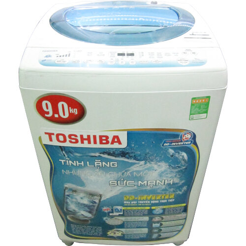 Máy giặt 9 Kg Toshiba DC1000CV(WM), lồng đứng, Inverter, xám bạc