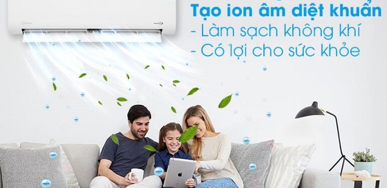Điều hòa Midea Inverter 9000 BTU 1 chiều MSAGII-10CRDN8 gas R-32