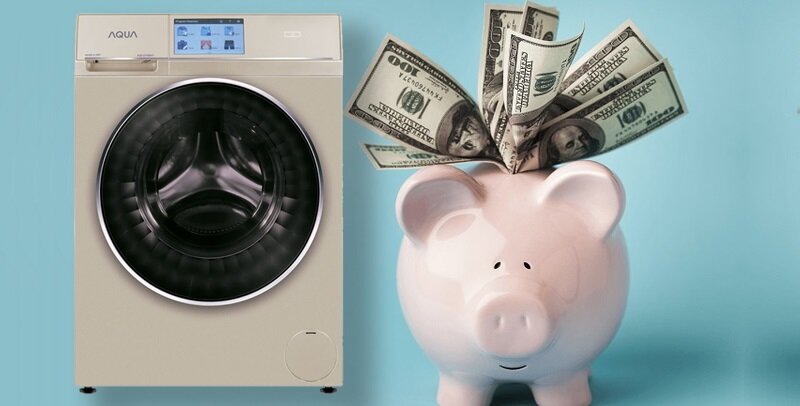 Máy giặt Aqua AQD-D1000HT - 10 Kg, Lồng ngang