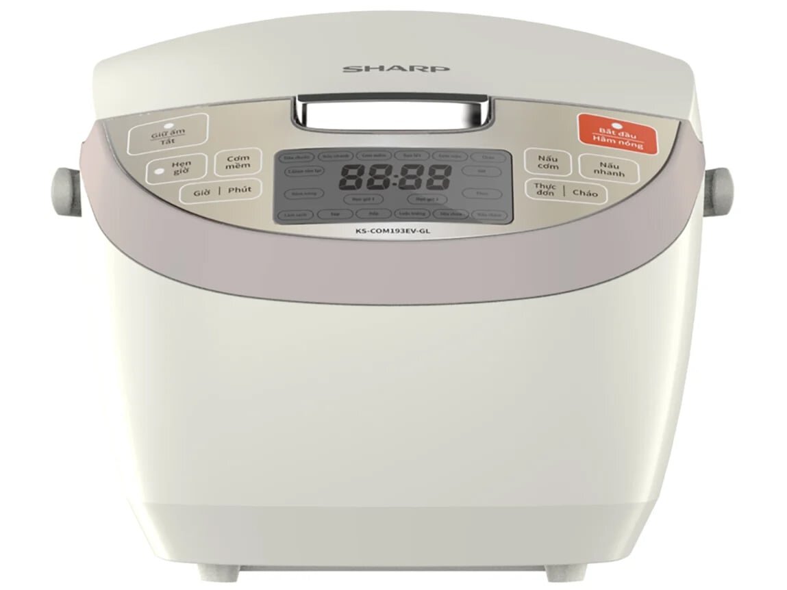 Bảng điều khiển của nồi cơm điện KS-COM193EV-GL được thiết kế rất trực quan, dễ sử dụng