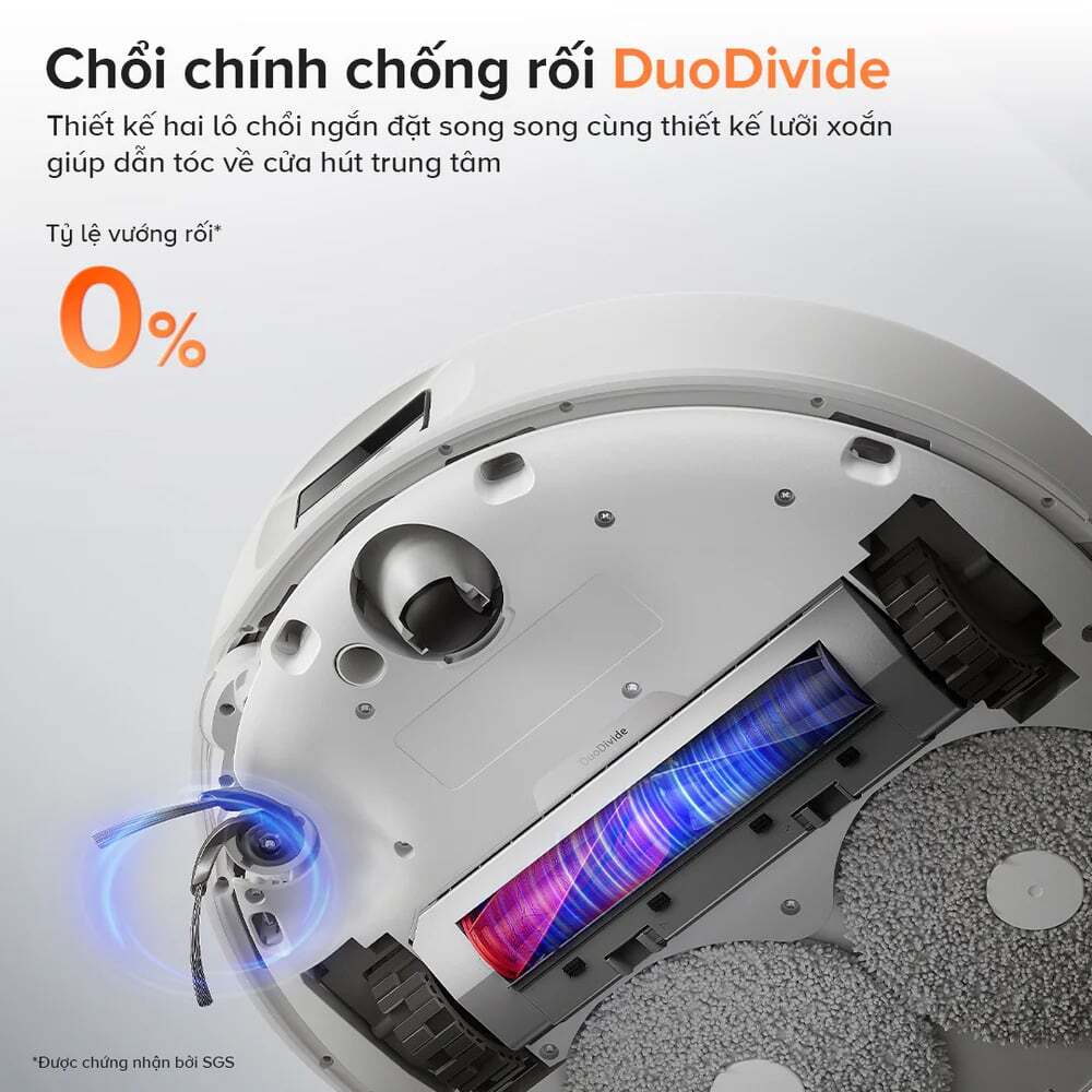 Hệ thống chổi chống rối kép đột phá Robot hút bụi lau nhà Roborock Qrevo Edge 5V1 – Bản quốc tế