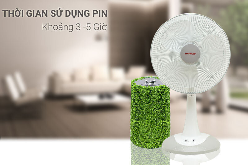 Quạt sạc điện Sunhouse SH762 Quạt sạc điện Sunhouse SH762