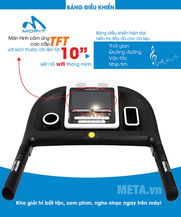 Máy chạy bộ điện cao cấp Mofit SP615