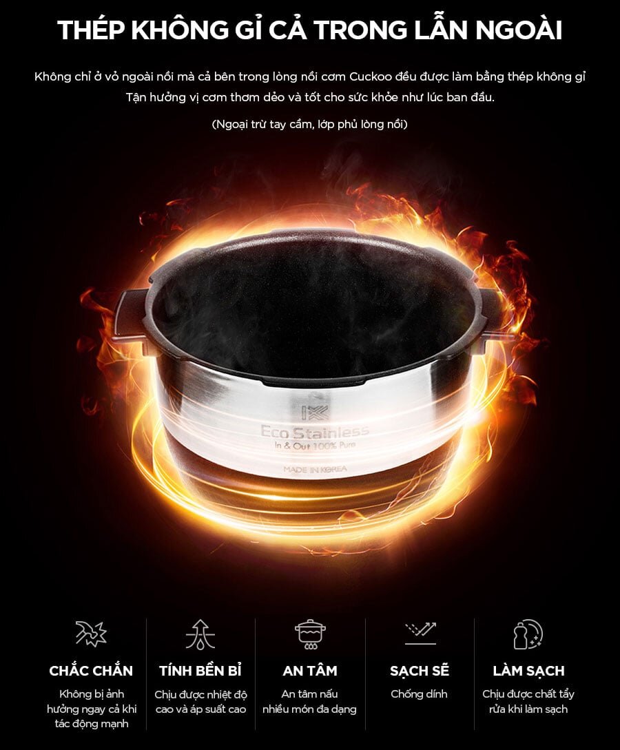 Nồi cơm điện tử áp suất  