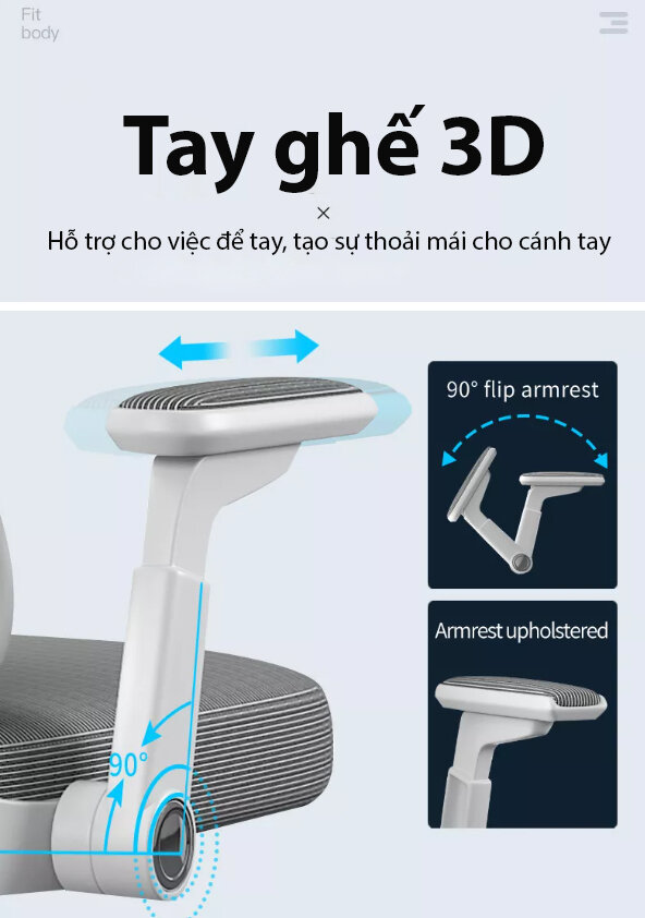 Ghế công thái học Legion YT1218 Grey White 9