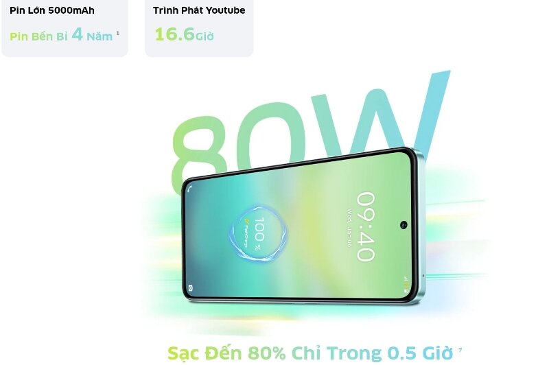 Điện thoại Vivo Y100 8GB/256GB sạc nhanh