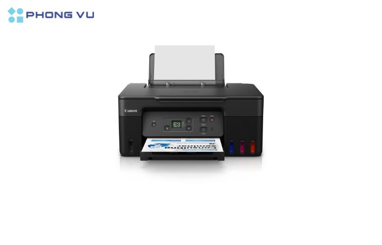 Khay chứa giấy của máy in phun đa năng màu Canon G2770 không chỉ chứa được nhiều loại giấy mà còn giúp in ấn liên tục, thích hợp cho các văn phòng nhỏ hoặc gia đình có nhu cầu in ấn nhiều