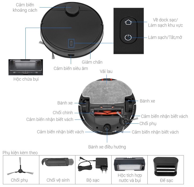 Robot hút bụi lau nhà Xiaomi Vacuum Mop P SKV4109GL
