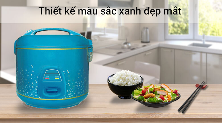 Nồi cơm điện Sunhouse 1.8 lít SHD 8619 Xanh