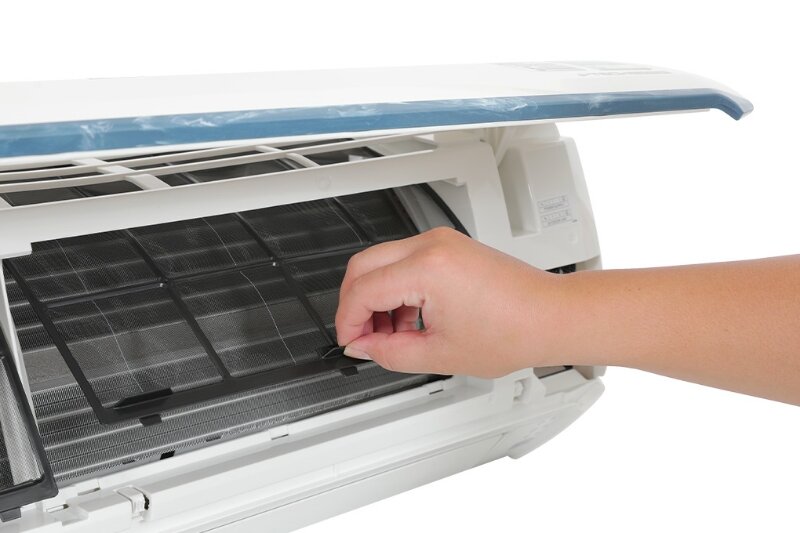 Điều hòa Sharp Inverter 9000 BTU 1 chiều AH-XP10BSW lọc không khí