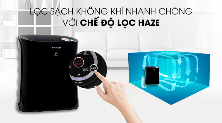 Máy lọc không khí có bắt muỗi Sharp FP-GM30E-B Máy lọc không khí có bắt muỗi Sharp FP-GM30E-B