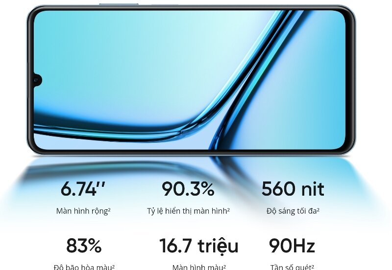 Điện thoại Realme Note 50 4GB/128GB màn hình