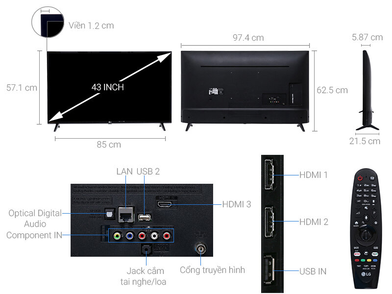Smart Tivi LG 4K 43 inch 43UJ633T Smart Tivi LG 4K 43 inch 43UJ633T