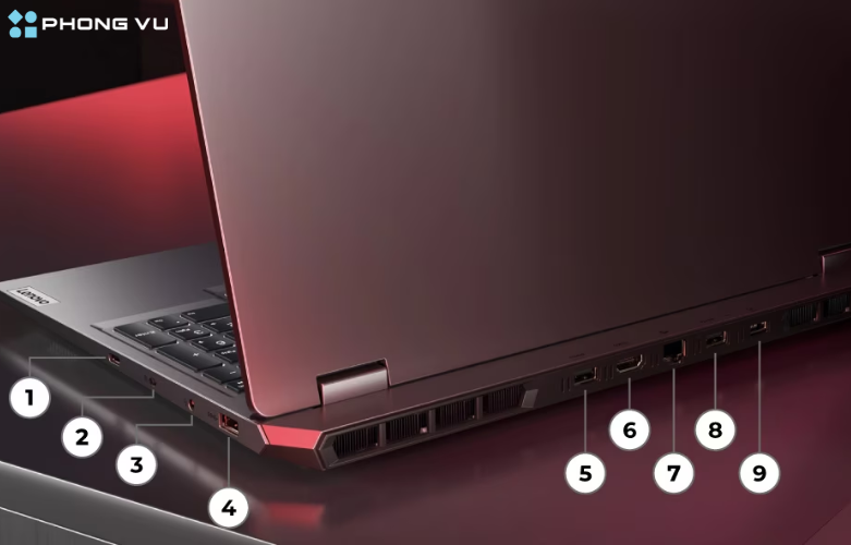 Kết nối đa dạng với 9 cổng bố trí hợp lý