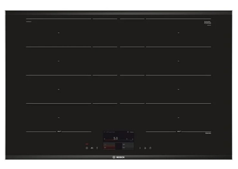 Bếp từ Bosch PXY875KE1E sử dụng bảng điều khiển TFT TouchDisplay (Ảnh: Bepeu).