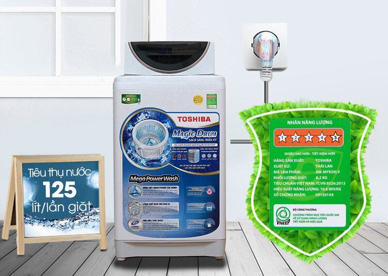 Máy giặt Toshiba 8.2kg AW-MF920LV WK Máy giặt Toshiba 8.2kg AW-MF920LV WK