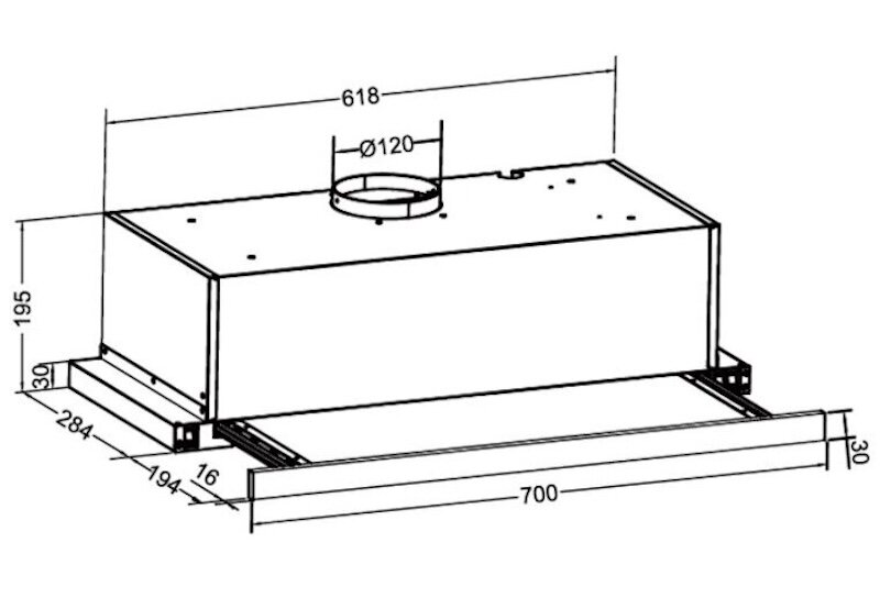 Kích thước máy hút khử mùi Eurosun EH-70AF85GL