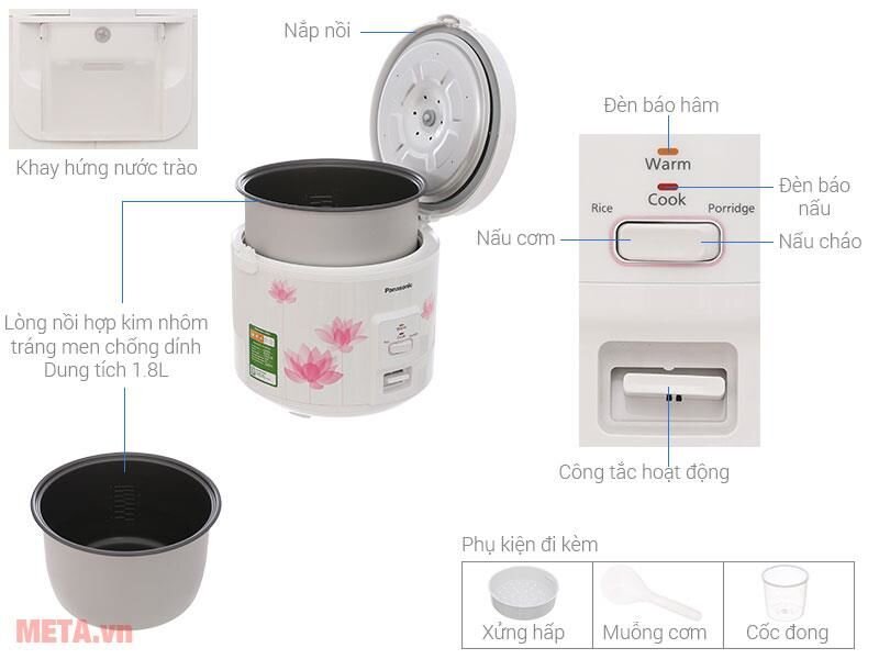 Nồi cơm điện Panasonic SR-MVP187HRA (1,8 lít)