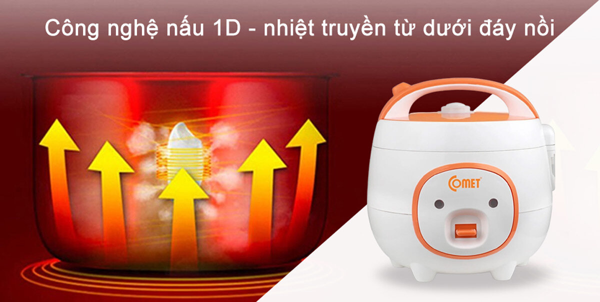 Công nghệ nấu 1D nồi cơm điện Comet CM8006