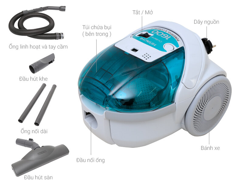 Máy hút bụi Hitachi CV-BM16 GN 1600W Máy hút bụi Hitachi CV-BM16 GN 1600W