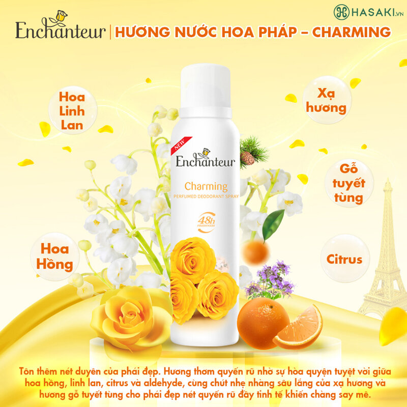 Mua Xịt Khử Mùi Enchanteur Hương Nước Hoa Siêu Khô Thoáng 150ml Xịt Khử Mùi Enchanteur Hương Nước Hoa Siêu Khô Thoáng 150ml
