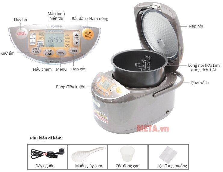 Nồi cơm điện Zojirushi NS-YSQ18