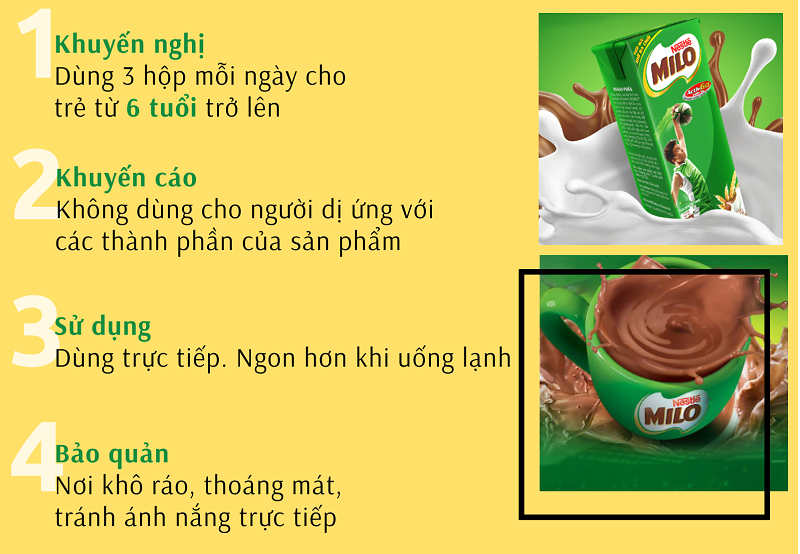 Lốc 4 hộp sữa Milo Active Go 115ml cho bé trên 6 tuổi