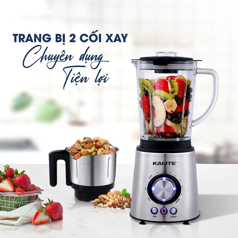 Máy xay sinh tố Kalite KEB4171 trang bị 2 cối xay