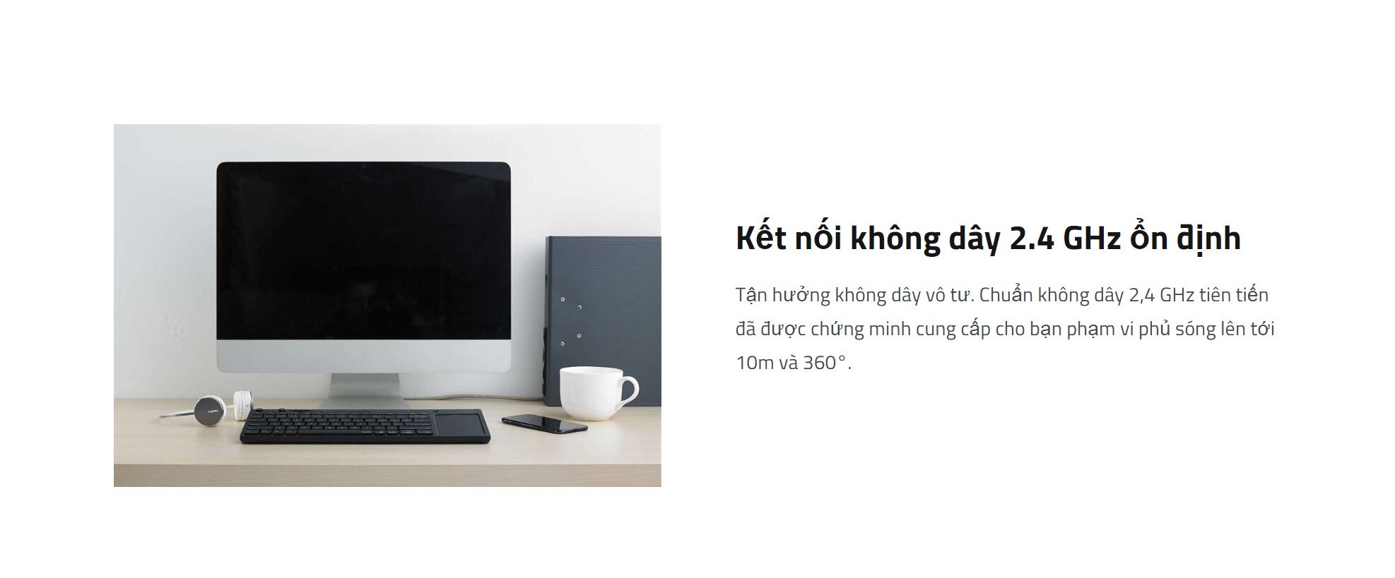 Bàn phím không dây Rapoo K2800 màu đen (USB)