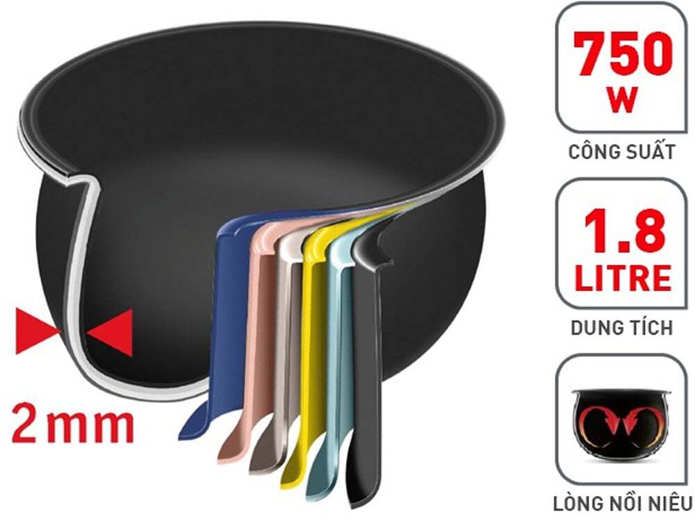 lòng nồi cơm điện RK752168 được làm từ chất liệu hợp kim nhôm lòng nồi cơm điện RK752168 được làm từ chất liệu hợp kim nhôm