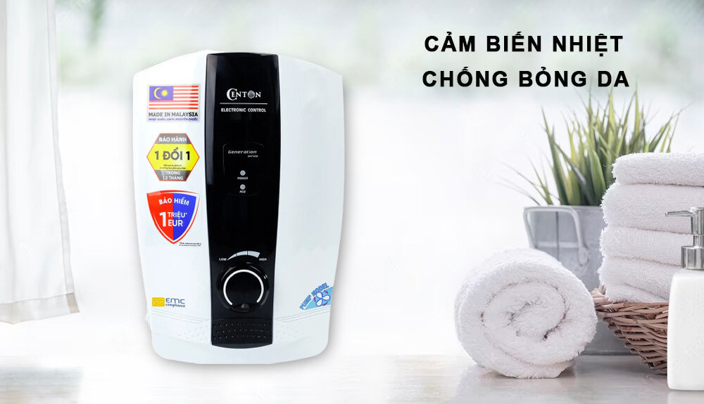 Máy Nước Nóng Centon 8338EP-EMC có cảm biến nhiệt chống bỏng da