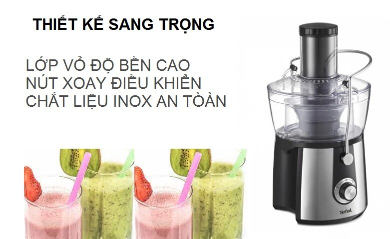 Máy ép trái cây Tefal ZE550D38 | Thiết kế sang trọng