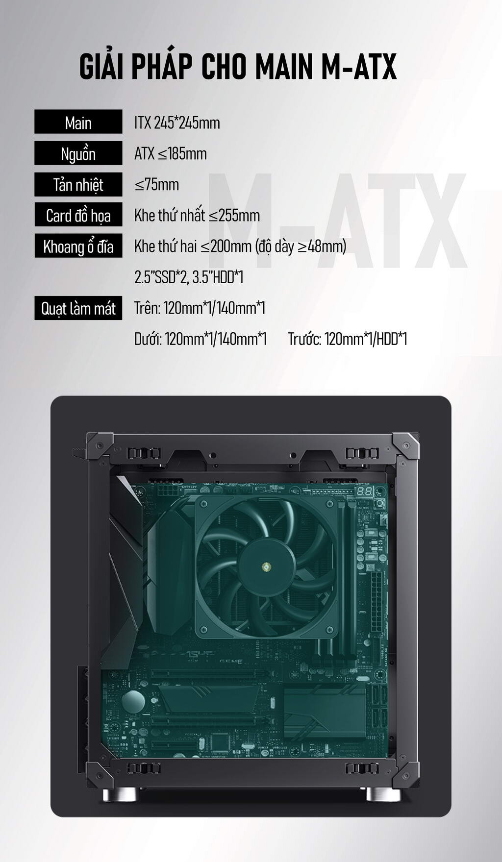 Vỏ case Jonsbo C6 Handle Black ( Mini Tower/Màu Đen)