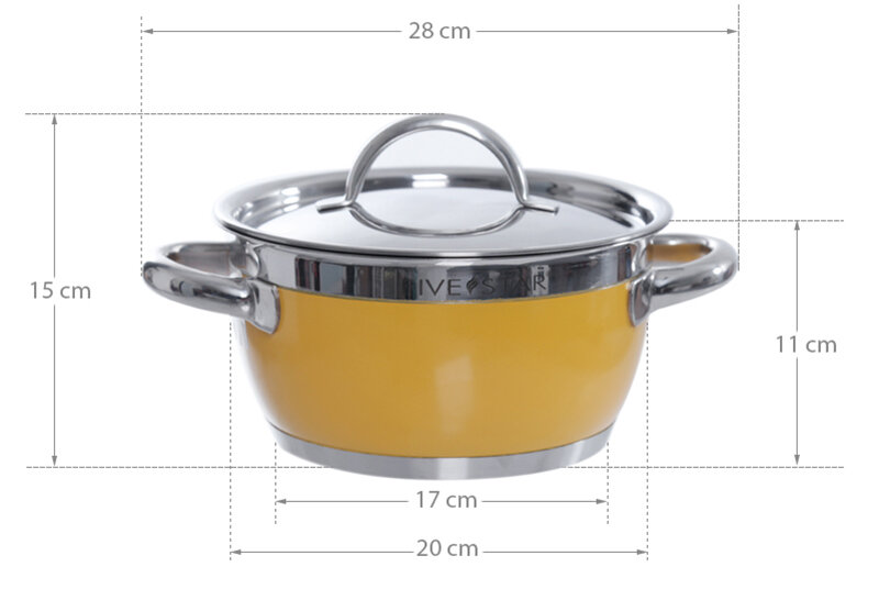 Nồi inox 3 đáy 20 cm Fivestar N20-3DM Nồi inox 3 đáy 20 cm Fivestar N20-3DM