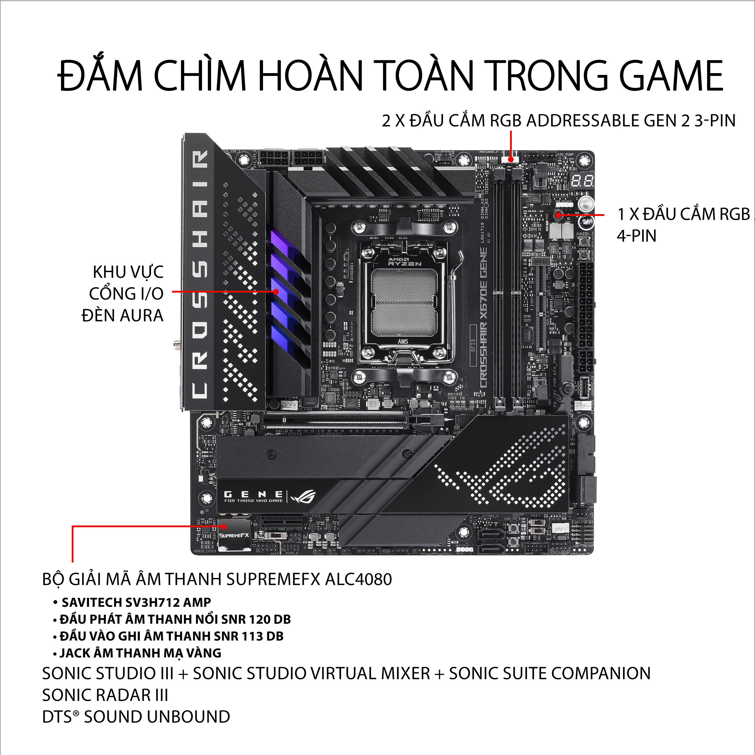 Mainboard ASUS ROG CROSSHAIR X670E GENE
