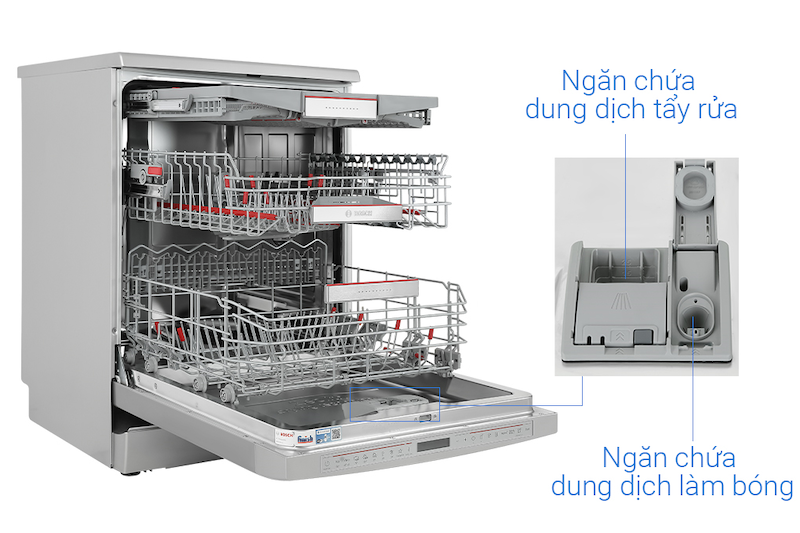 Hệ thống rổ MaxFlex và ngăn thứ 3 VarioDrawer Pro (Ảnh: dienmayxanh).