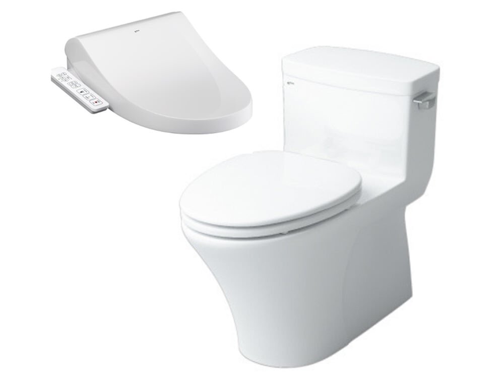 Hình ảnh bàn cầu nắp rửa điện tử INAX AC-991R + CW-H18VN/BW1