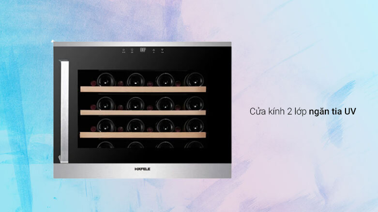 Tủ rượu âm Hafele HW-G24A| Cửa kính 2 lớp