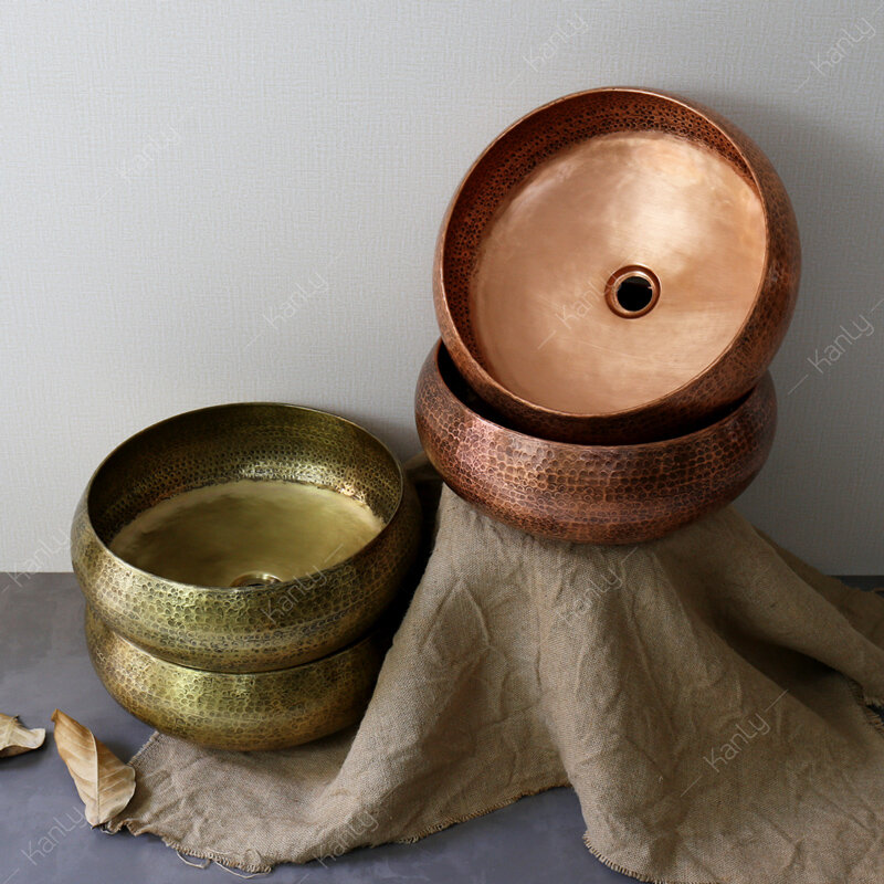 Chậu rửa lavabo bằng đồng Kanly RSC122V / RSC121V