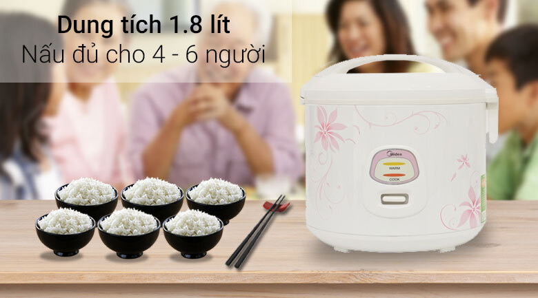 Nồi cơm điện Midea 1.8 lít MR-CM18SQ Nồi cơm điện Midea 1.8 lít MR-CM18SQ