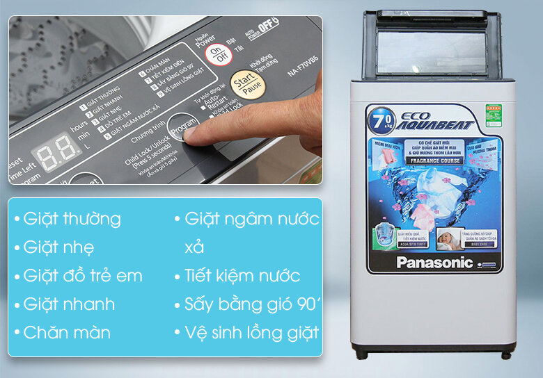 Máy giặt Panasonic 7 kg NA-F70VB6HDK Máy giặt Panasonic 7 kg NA-F70VB6HDK