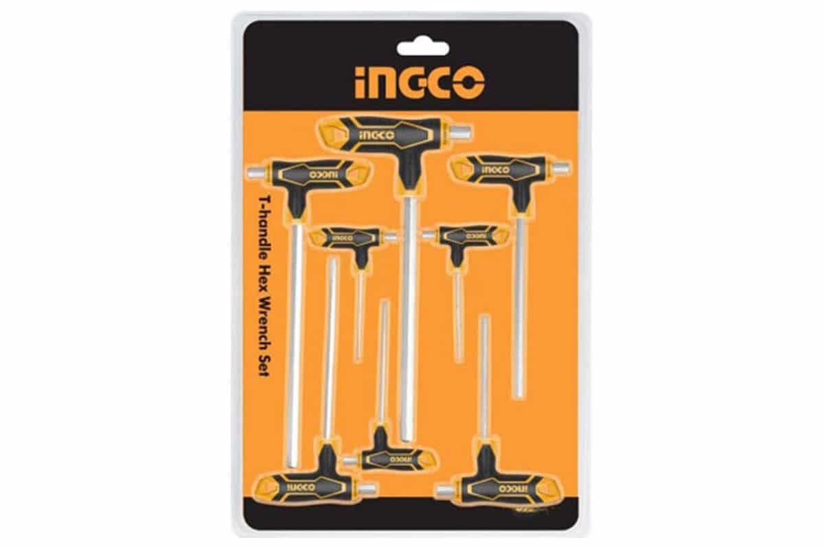 Bộ 8 chìa lục giác tay cầm chữ T INGCO HHKT8081