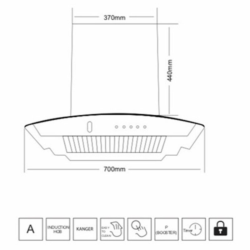 Máy hút mùi Fermi SH-002 hỗ trợ cả hai chế độ lắp đặt