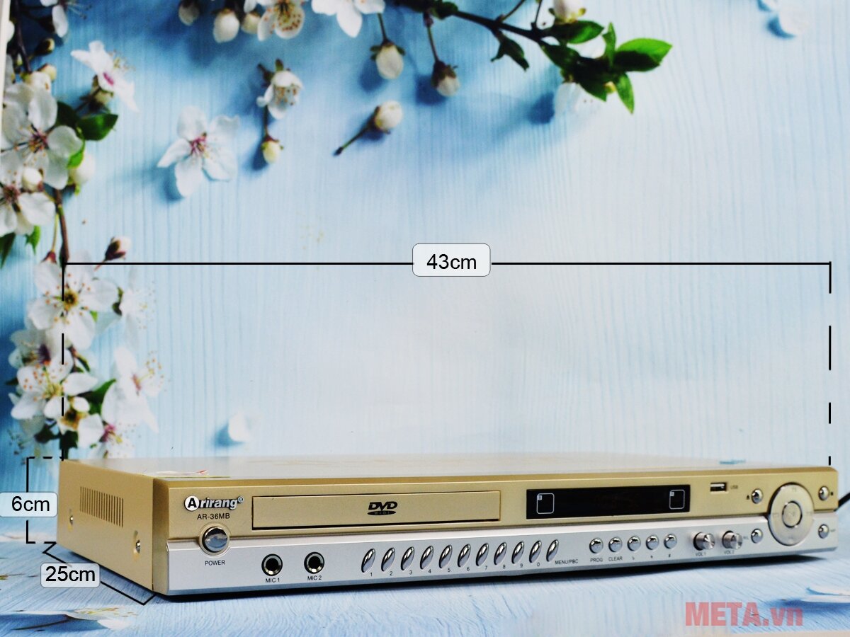 Đầu karaoke 5 số Arirang DVD AR-36MB (kèm 2 micro)