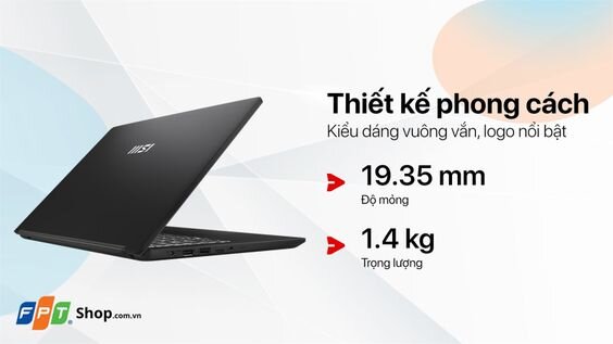 Thiết kế MSI Modern 14