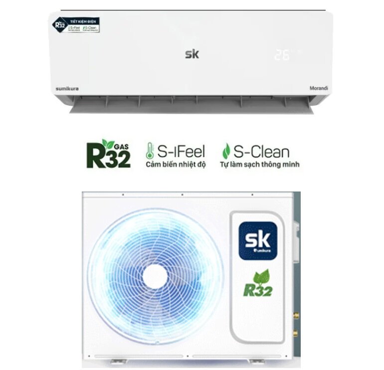Điều hòa Sumikura 12000 BTU 1 chiều APS/APO-120.Morandi gas R-32