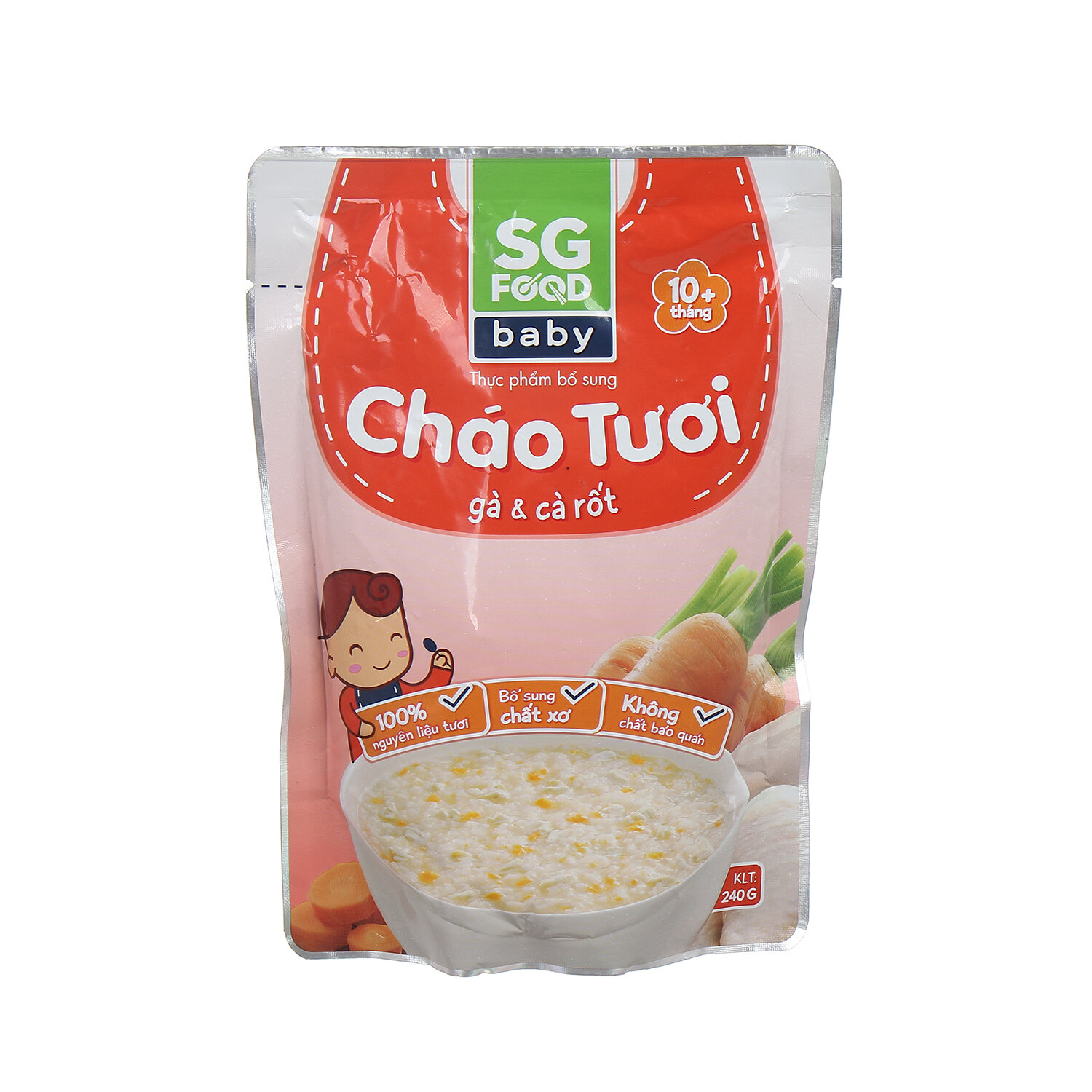  Cháo tươi Sài Gòn Food Baby vị thịt gà cà rốt 10M 
